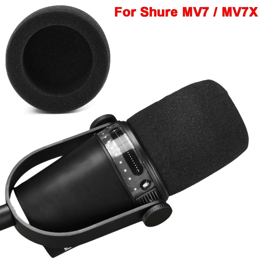 Shure Mic Mv7 - Replacement Mic Windscreen Cover Flocked Sponge