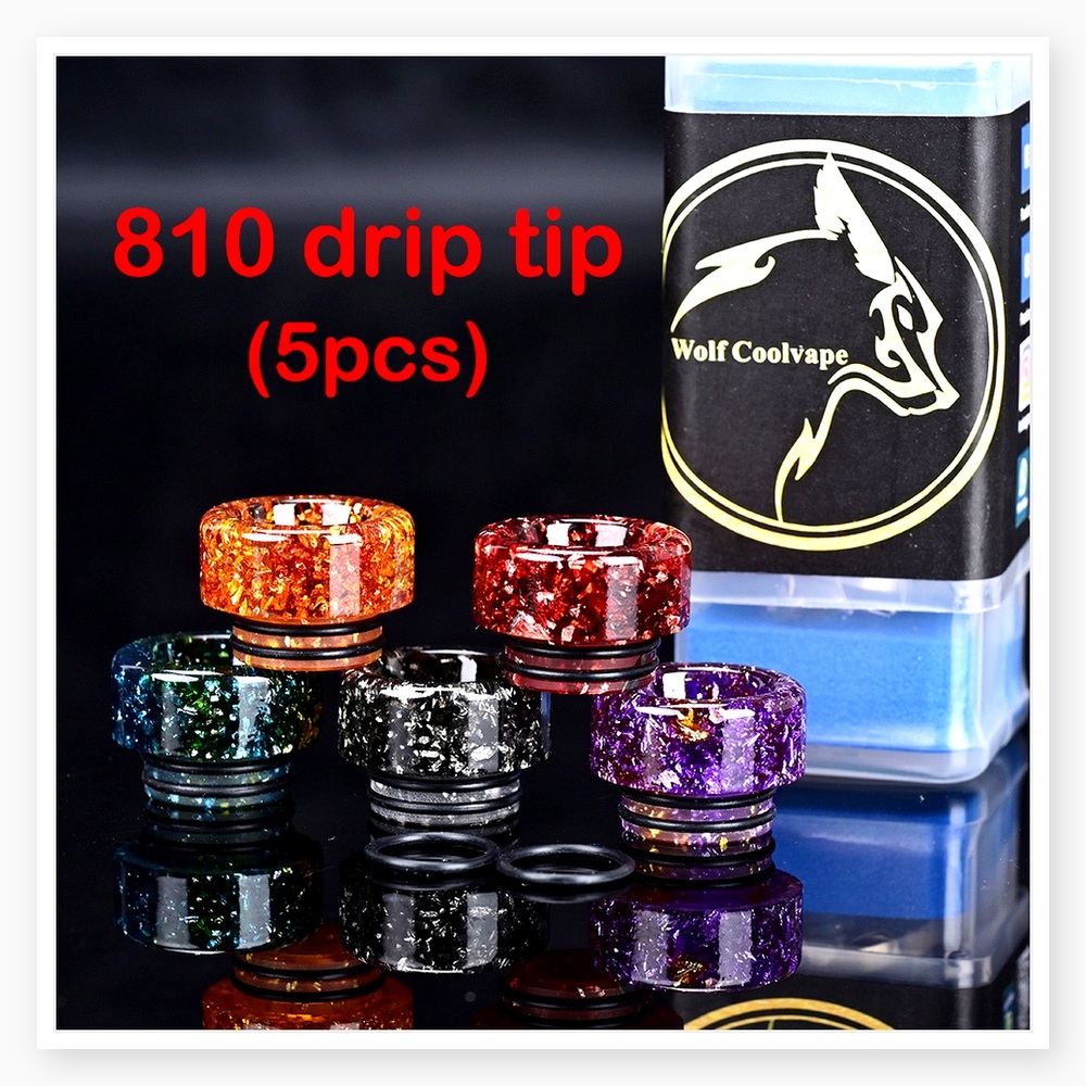 5pcs Wolfcoolvape 810 Drip Tip - Drip Tip Resin ulasan dan harga
