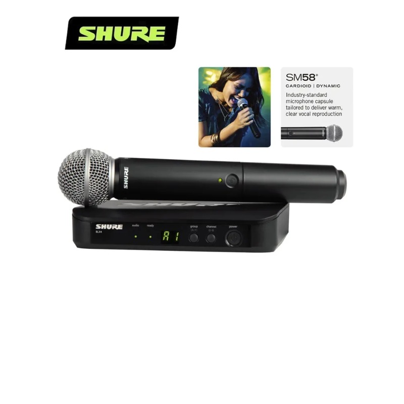 Shure BLX24 Wireless System Mi - Shure Mic Mv7 ulasan dan harga