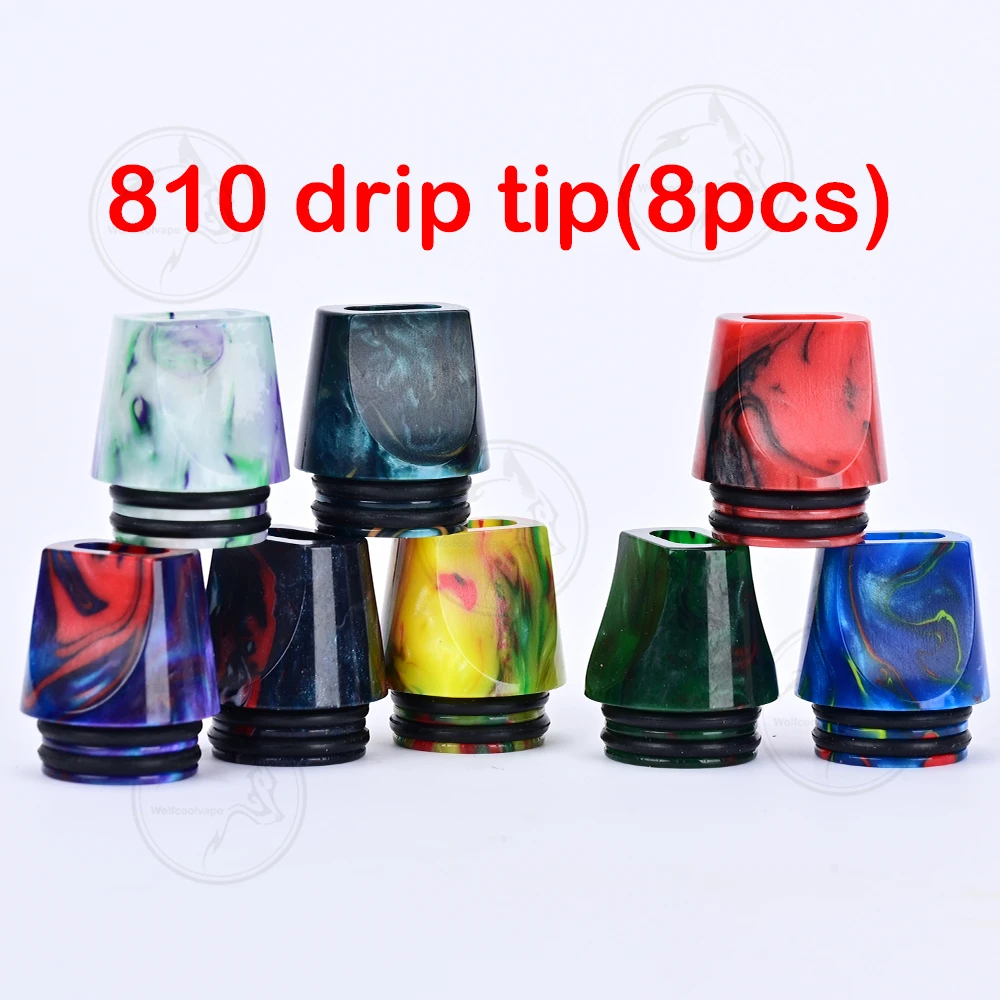 8pcs Wolfcoolvape Atomizer 810 - Drip Tip Resin ulasan dan harga